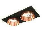 Комплект встраиваемого светильника Ambrella light XC6526025 SBK/PPG черный песок/золото розовое полированное MR16 GU5.3 (C6526, N6135)