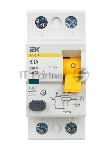 Выключатель дифференциального тока (УЗО) IEK MDV10-2-063-030 ВД1-63 2Р 63А 30мА IEK, вид 12
