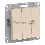 Механизм выключателя 3-кл. AtlasDesign (сх.1+1+1) 10АХ беж. SchE ATN000231
