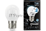Лампа светодиодная Gauss LED Globe 7Вт E27 4100К step diммable (диммир.)