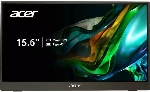 Монитор 15.6" Acer PM161QJbmiuux IPS 1920x1080, 60 Гц, 6 мс, 16:9, 250 кд/м², mini-HDMI, 2xUSB-C, 3.5 Jack, динамики (2x1 Вт), HDR10, FreeSync, черный
