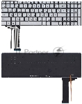 Клавиатура для ноутбука Asus N551 серая с подсветкой