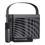 Переносная караоке система TRS2404 iconBIT K802B Колонка 10Вт, 2 микрофона Bluetooth, аккумулятор в колонке 3000mAh и микрофонах, 22.3*9.6*15.7CM/16*10*20.2CM, черный, вид 2