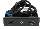 Планка на переднюю панель Gembird FP3.5-USB3-2A-HDA, USB, 2xUSB-A 3.0 + 1xJack 3.5мм, 3.5"