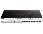 Коммутатор D-Link DGS-1210-10MP/F3A, 8×1 Гбит/с + 2×1 Гбит/с SFP, управляемый