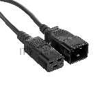 Кабель питания (UPS) ExeGate Power EC20-3P (С19->С20) VDE-250V-3*1.5-СU, 16А, черный, 3м
