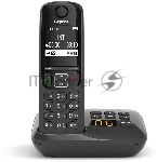 Радиотелефон Dect Gigaset AS690A черный автооветчик АОН