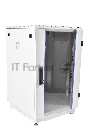 Шкаф коммутационный ЦМО ШТК-М-18.6.6-1ААА 18U 600x600 мм пер. дв. стекл задн. дв. стал. лист 2 бок. пан. направл. под закл. гайки 270 кг серый