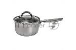 Ковш WEBBER BE-127/2 2,1 л со стеклянной крышкой, 16х9,5 см, нержавеющая сталь
