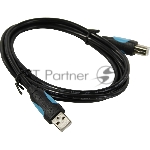 Кабель Vention USB 2.0 AM/BM - 1,5 м. черный VAS-A16-B150