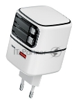Сетевое зарядное устройство Qumo Energy PD 35Вт (Charger 0093), USB-A QC4+USB-C PD+(USB-C PD+USB 8Pin встр,кабель), белая