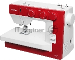 Швейная машина Janome 1522RD белый/красный, электромеханическая, вертикальный качающийся, 25 операций, петля автомат, вид 38