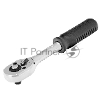 Ключ-трещотка Сибртех 1/4", 45 зубьев, с быстрым сбросом, CrV, хром