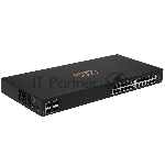 Коммутатор HPE Aruba Networking CX 6000 24G 4SFP, 24×1 Гбит/с + 4×1 Гбит/с SFP, управляемый