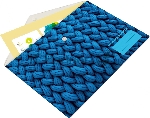 Конверт на кнопке Silwerhof FABRIC A5 непрозрачный пластик 0.25мм, вид 5