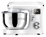 Планетарный миксер BQ MX640 White. Максимальная мощность 1600 Вт/Чаша из нержавеющей стали 6 л/Функция ферментации/Подогрев чаши до 40'C/Электронное управление/Металлические насадки в комплекте/Металлические шестерни/Двойная защита: от перегрева, от перегрузки/Защтная крышка от брызг/LED подсветка/Длина сетевого шнура 1 м"