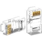 Коннектор Vention RJ45 (8p8c), cat. 5, под витую пару (10шт.)