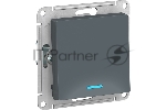 Механизм выключателя 1-кл. СП AtlasDesign 10А IP20 (сх. 1а) 10AX с подсветкой грифель