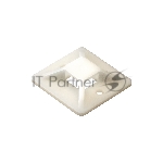 Самоклеющаяся площадка для крепления стяжек ExeGate EX293143RUS STM2525W-100 (25х25 мм, halogen free, -40°C - +85°C, белая, 100 шт)