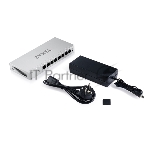 Коммутатор ZYXEL Web-managed Gigabit PoE Switch Zyxel GS1200-8HPv3, 8xRJ-45: 1G (4xPoE+), 68W PoE budget, desktop, fanless