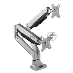 Кронштейн Kromax OFFICE-22 серебристый, 4 шт/уп. Кр. алюм. настол. для мон. 17"-35", max 2x15 кг, 6 ст св., нак. ±90°, пов. 360°, max VESA 100x100 мм.