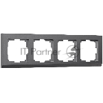 Рамка на 4 поста Stark (графит матовый) W0041864