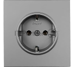 Розетка 1-мест. LEZARD с/з ПБТ СП ZIMA IP20 16А безвинт. зажим серый матовый 704-7488-122BQC