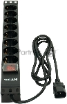 Блок распределения питания NTSS NTSS-PDU-DA1017 гор.размещ. 8xSchuko базовые 10A C14 2м