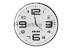 Часы настенные Centek СТ-7101 White 30 см диам., круг, ОБЪЁМНЫЕ ЦИФРЫ, плавный ход