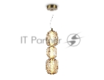 Подвесной светодиодный светильник Ambrella light LH30102 SB/TI бронза/янтарь 23W 3000K 140*140*1760