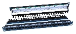 Монтажное оборудование Hyperline PP3-19-24-8P8C-C6-110D Патч-панель 19", 1U, 24 порта RJ-45, категория 6, Dual IDC, ROHS, цвет черный (задний кабельный организатор в комплекте), вид 3