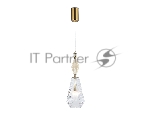 Светильник Ambrella light LH53181 BS/CL латунь/прозрачный E14 max 40W D140*1950