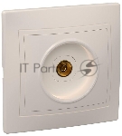 Розетка телевизионная TV 1-м СП Кварта РТВ10-ККм IP20 крем. IEK EAK10-K33-DM