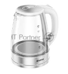 Электрочайник Blackton Bt KT1729G белый/серебристый, 1.8 л, 1500 Вт, скрытый нагревательный элемент