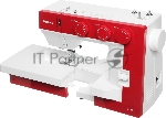 Швейная машина Janome 1522RD белый/красный, электромеханическая, вертикальный качающийся, 25 операций, петля автомат, вид 26