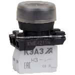 Кнопка КМЕ 4211м 1но+1нз цилиндр IP65 черный КЭАЗ 248243