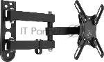 Кронштейн для телевизора Hama R1 118154 черный, 19"-48" макс. 25 кг, настенный, поворот и наклон