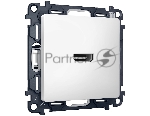 Комплект механизма розетки HDMI 2.0 ALFA Белый матовый 40V/500mA 2.0GHz 5-18Gbit/s QUANT (AP1340, VM222) MA134010
