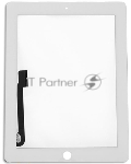 Сенсорное стекло (тачскрин) для iPad 3/4 белое OEM