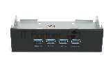 Планка USB 3.0 на переднюю панель 5.25" Gembird FP5.25-USB3-4A, 4xUSB-A 3.0, USB