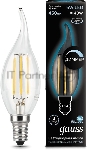 Лампа Filament Свеча на ветру 5W 450lm 4100К Е14 диммируемая LED