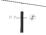 Акцентный подвесной светильник GL4525 BK черный IP20 12W 3CCT 3000-6000K SMART 48V 24° D40*300