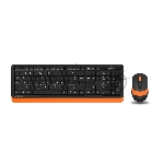 Комплект клавиатура+мышь A4Tech FStyler FG1010 беспроводной, USB, 2000 DPI, чёрный/оранжевый