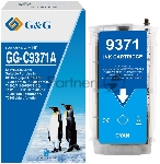 Картридж струйный G&G GG-C9371A голубой (130 мл) для HP Designjet T610, T770, T790eprinter, T1300eprinter, T1100, T1100PS, T1120, T1120PS, T1200, T1200PS, T1200HDMultifunction, T2300eMultifunction