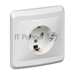 Розетка 1-м СП Этюд 16А защ. шторки с заземл. бел. SchE PC16-004B