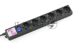 Сетевой фильтр PC черный 5 м 6 р 16А_SPG6-B5M