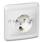Розетка 1-м СП Этюд 16А с заземл. белый SchE PC16-003B