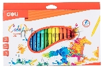 Фломастеры Deli EC10020 ColoRun, вентилируемый колпачок, 24 цвета, коробка с европодвесом