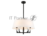 Люстра Ambrella light LH75150/5 BK/FR черный/белый матовый E14*5 max 40W D580*590