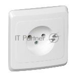 Розетка 1-м СП Этюд 16А IP20 без заземл. бел. SchE PC16-001B